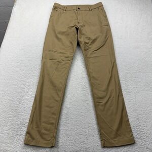 Lululemon ABC Pants Mens 32 Tan Slim Fit Technical Stretch Chino Casual Golf
